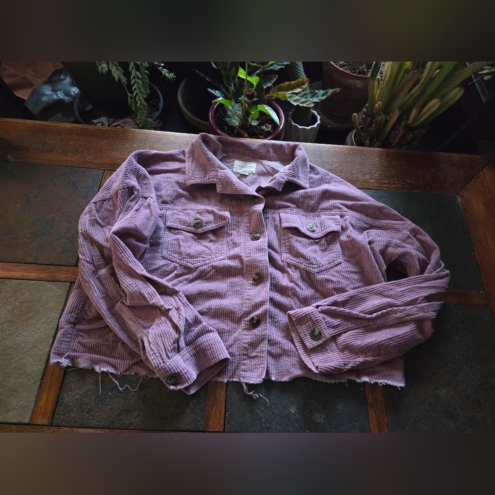 American Eagle Outfitters Mauve / Purple Corduroy Utility Jacket